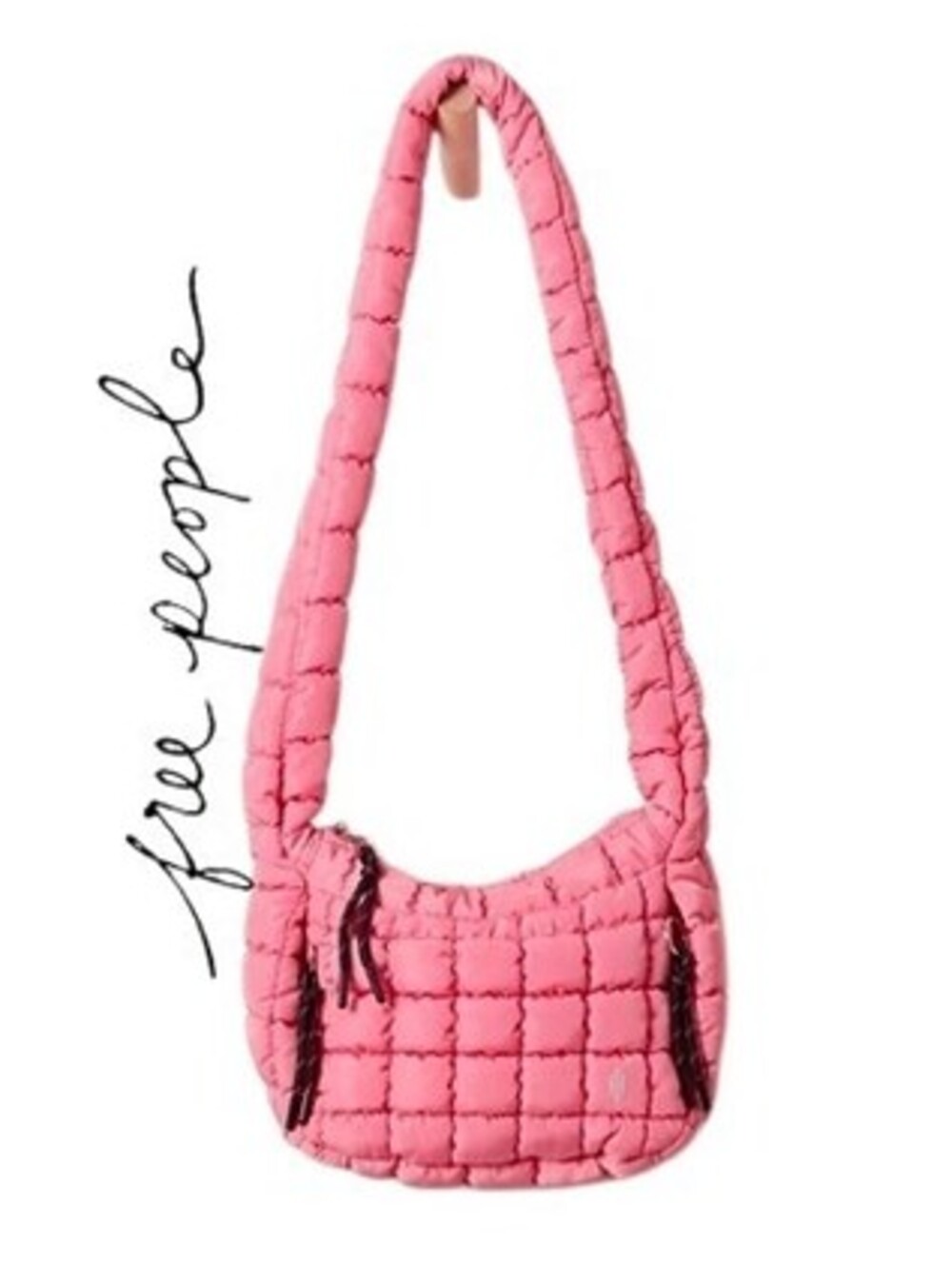 New With Tsgs  Free people Quilted Baby Carryall Bag bubble gum pink